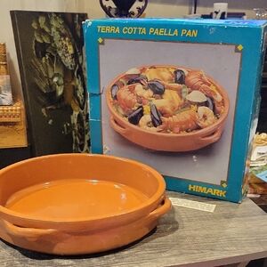 Himark Terra Cotta Paella Pan - Orange
